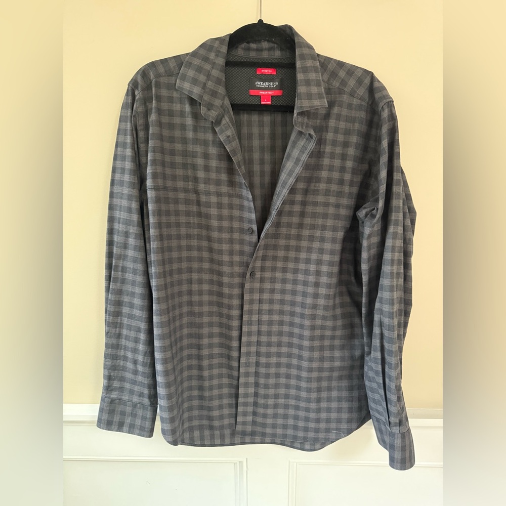 Kenneth Cole charcoal and grey AWEARNESS Shirt